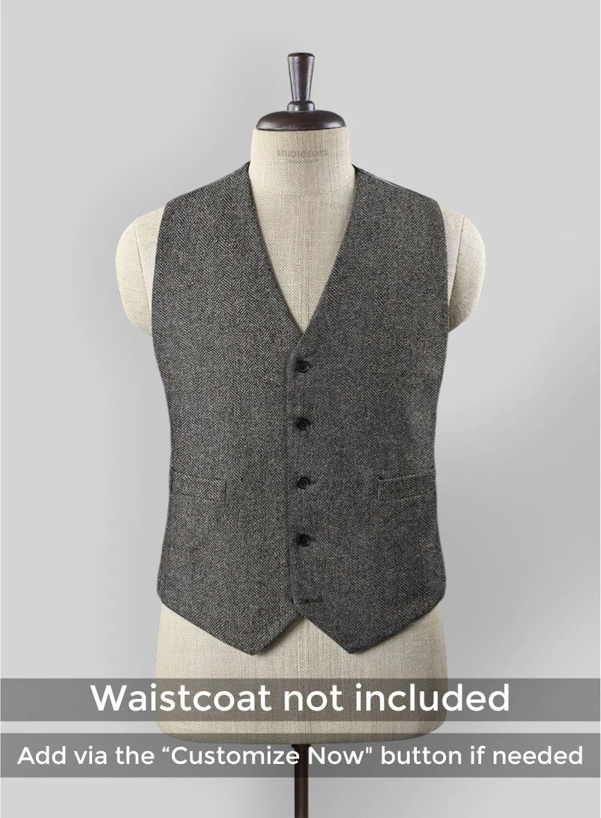 Men's Black Full-length Sleeves Buttoned Closure Peaky Blinders Suit - Peaky Blinders Outfit + Overcoat + Hat (Peaky Blinder Custome) - Image 34