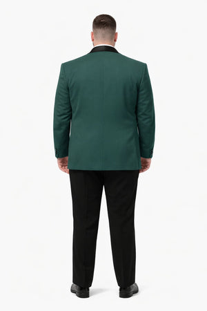 Mens Big and Tall Blazer - Green Plus Size Tuxedo Jacket - Image 2
