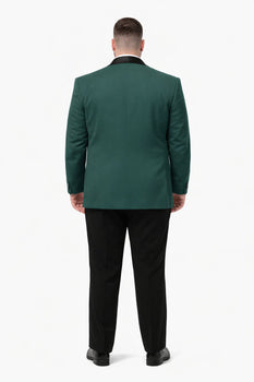 Mens Big and Tall Blazer - Green Plus Size Tuxedo Jacket - Image 2