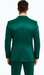Stylish Green Satin Double Breasted Slim Fit 3 Piece Tazzio Men's Suit with Peak Lapel