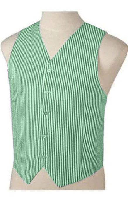 Men's Dark Navy Blue and White Stripe ~ Pinstripe Seersucker Sear sucker suit Vest Set - Image 2