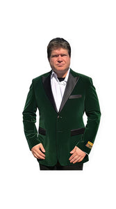 Alberto Nardoni Brand Olive Green Velvet Tuxedo Jacket Sport Coat Jacket Available Big Sizes