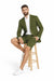 Men's summer business suits with shorts pants set (sport coat Looking) Olive