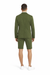Men's summer business suits with shorts pants set (sport coat Looking) Olive