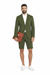 Men's summer business suits with shorts pants set (sport coat Looking) Olive
