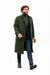 Men’s Olive Green Wool Overcoat Outfit – Winter Business Casual Style
