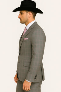 Grey and Pink Suits Including Shirt and Tie