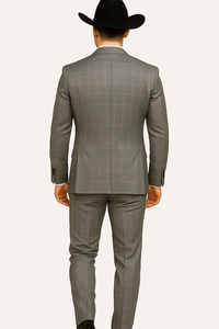 Grey and Pink Suits Including Shirt and Tie