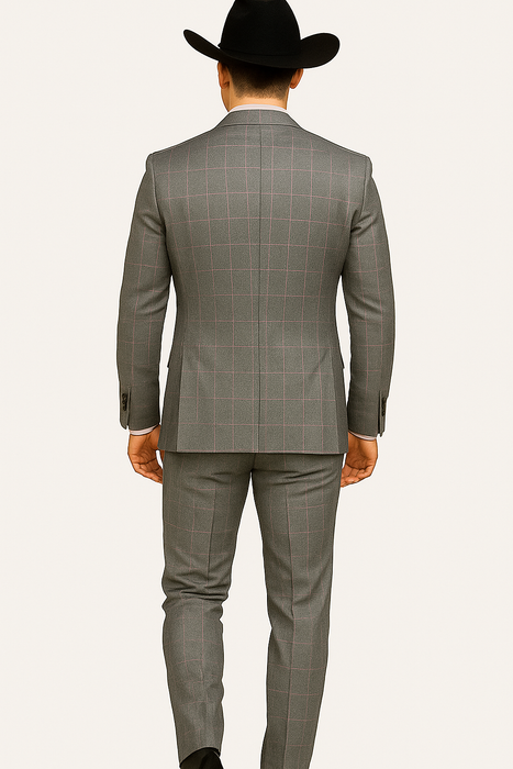 Grey and Pink Suits Including Shirt and Tie