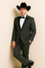 Grey~Gray 2 button  collar or Formal Suit & Dinner Jacker or Blazer with Black Edge Trim  Fashion Tuxedo For Men