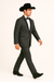 Grey~Gray 2 button  collar or Formal Suit & Dinner Jacker or Blazer with Black Edge Trim  Fashion Tuxedo For Men