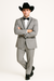 Grey~Gray 2 Button Collar Or Formal Suit & Dinner Jacker Or Blazer With Black Edge Trim Fashion Tuxedo For Men SA-M141s