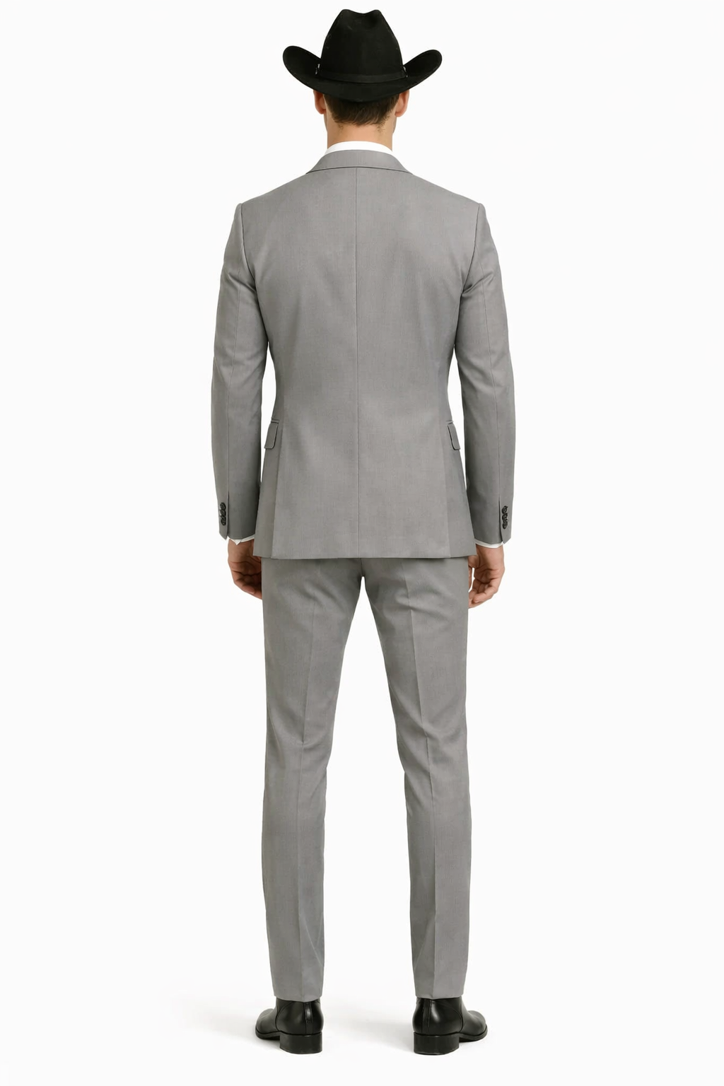 Grey~Gray 2 Button Collar Or Formal Suit & Dinner Jacker Or Blazer With Black Edge Trim Fashion Tuxedo For Men SA-M141s