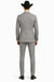 Grey~Gray 2 Button Collar Or Formal Suit & Dinner Jacker Or Blazer With Black Edge Trim Fashion Tuxedo For Men SA-M141s
