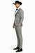 Grey~Gray 2 Button Collar Or Formal Suit & Dinner Jacker Or Blazer With Black Edge Trim Fashion Tuxedo For Men SA-M141s