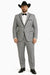 Grey~Gray 2 Button Collar Or Formal Suit & Dinner Jacker Or Blazer With Black Edge Trim Fashion Tuxedo For Men SA-M141s