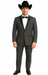 Grey~Gray 2 button  collar or Formal Suit & Dinner Jacker or Blazer with Black Edge Trim  Fashion Tuxedo For Men