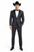 Grey~Gray 2 button  collar or Formal Suit & Dinner Jacker or Blazer with Black Edge Trim  Fashion Tuxedo For Men