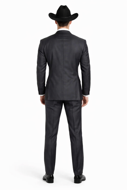 Grey~Gray 2 button  collar or Formal Suit & Dinner Jacker or Blazer with Black Edge Trim  Fashion Tuxedo For Men