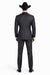 Grey~Gray 2 button  collar or Formal Suit & Dinner Jacker or Blazer with Black Edge Trim  Fashion Tuxedo For Men