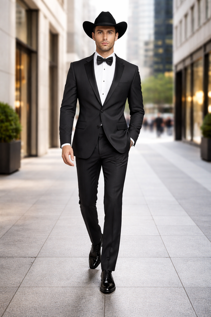 Grey~Gray 2 button  collar or Formal Suit & Dinner Jacker or Blazer with Black Edge Trim  Fashion Tuxedo For Men