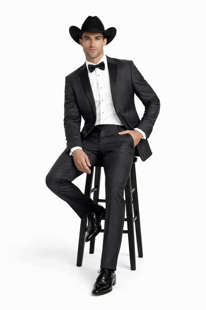 Grey~Gray 2 button  collar or Formal Suit & Dinner Jacker or Blazer with Black Edge Trim  Fashion Tuxedo For Men