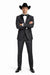 Grey~Gray 2 button  collar or Formal Suit & Dinner Jacker or Blazer with Black Edge Trim  Fashion Tuxedo For Men