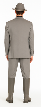 Grey-Gray Solid Color discounted Cheap Priced Business Suit Clearance Sale regular cut Available in 2 or Three ~ 3 Button Style Regular Classic Cut - Image 2