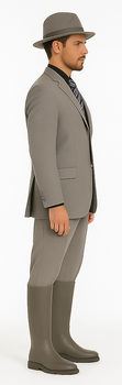 Grey-Gray Solid Color discounted Cheap Priced Business Suit Clearance Sale regular cut Available in 2 or Three ~ 3 Button Style Regular Classic Cut - Image 3
