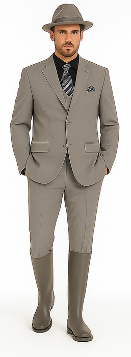 Grey-Gray Solid Color discounted Cheap Priced Business Suit Clearance Sale regular cut Available in 2 or Three ~ 3 Button Style Regular Classic Cut