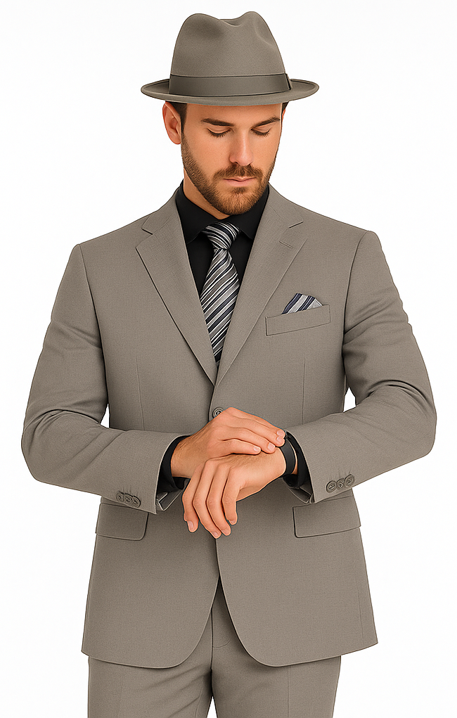 Grey-Gray Solid Color discounted Cheap Priced Business Suit Clearance Sale regular cut Available in 2 or Three ~ 3 Button Style Regular Classic Cut - Image 8