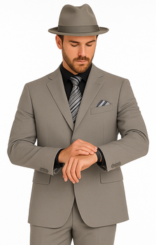 Grey-Gray Solid Color discounted Cheap Priced Business Suit Clearance Sale regular cut Available in 2 or Three ~ 3 Button Style Regular Classic Cut - Image 8