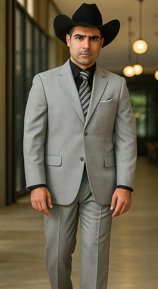 Grey-Gray Solid Color discounted Cheap Priced Business Suit Clearance Sale regular cut Available in 2 or Three ~ 3 Button Style Regular Classic Cut