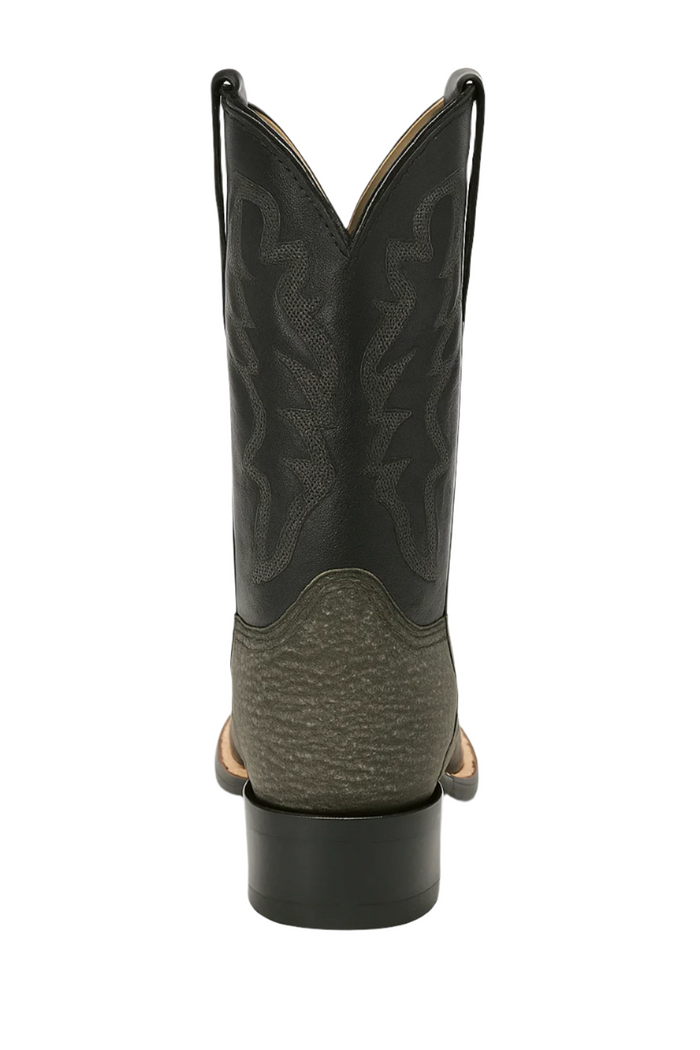 Men's Los Altos Shark Skin Wide Square Toe Boots - Rustic Grey - Image 4