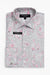 Mens Paisley Shirts - Club Fashion Dress Shirt Spread Collar in  Color Grey