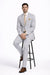 Modern Fit Summer 2 Piece 2 Button Suit Striped Seersucker in Navy