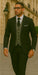 Wool Suit - Italian Made Business Suit by Statement Men's 3 Piece 100% Wool Modern Fit Suit - Bold Accent Color
