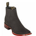 Grey Chelsea Square Toe Boots