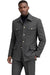 Mens Military Style Gray Safari Suit – 4 Pocket Gold Button Designer Fashion Suit