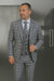 Wool Suit - Italian Made Business Suit by Statement Men's 3 Piece 100% Wool Modern Fit Suit - Coordinating Solid Color Vest