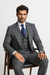 Suits With Baggy Pleated Pants - Wide Leg Pants 100% Wool - Classic Fit Gray Color by Rossiman