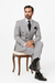 Suits With Baggy Pleated Pants - Wide Leg Pants 100% Wool - Classic Fit in Grey Color by Rossiman