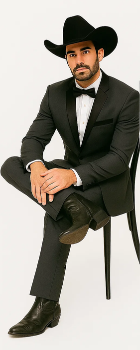 Grey~Gray 2 button  collar or Formal Suit & Dinner Jacker or Blazer with Black Edge Trim  Fashion Tuxedo For Men