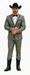 Grey~Gray 2 Button Collar Or Formal Suit & Dinner Jacker Or Blazer With Black Edge Trim Fashion Tuxedo For Men SA-M141s
