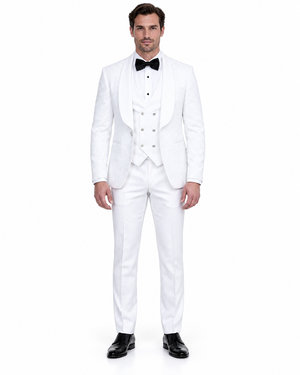 Groom Suit - White Wedding Tuxedo