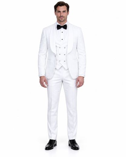 Groom Suit - White Wedding Tuxedo