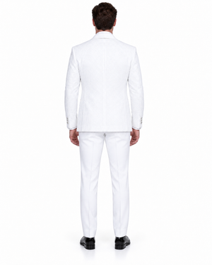 Groom Suit - White Wedding Tuxedo