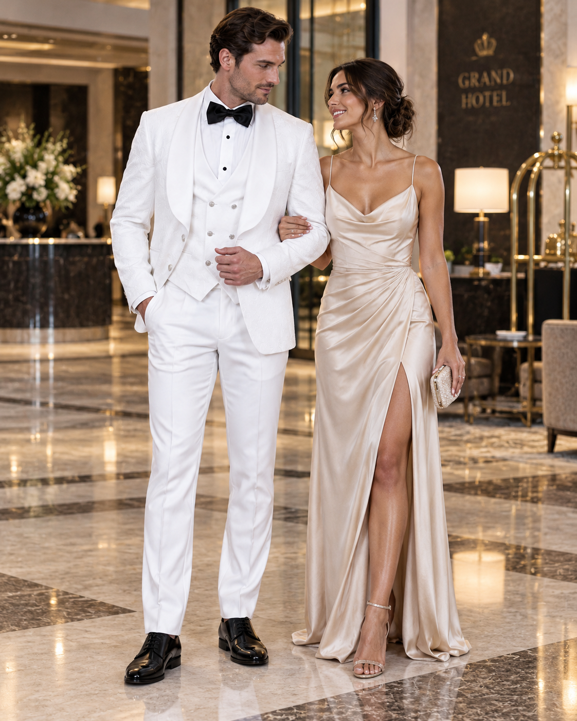 Groom Suit - White Wedding Tuxedo
