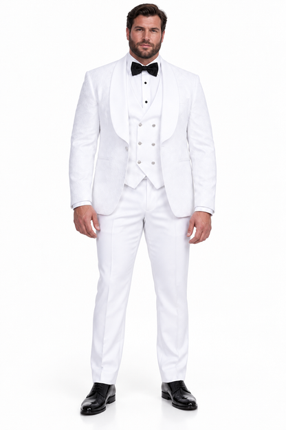 Groom Suit - White Wedding Tuxedo