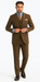SKU#JA60731 Groomsmen Tweed Suit - Brown Herringbone Western Suit